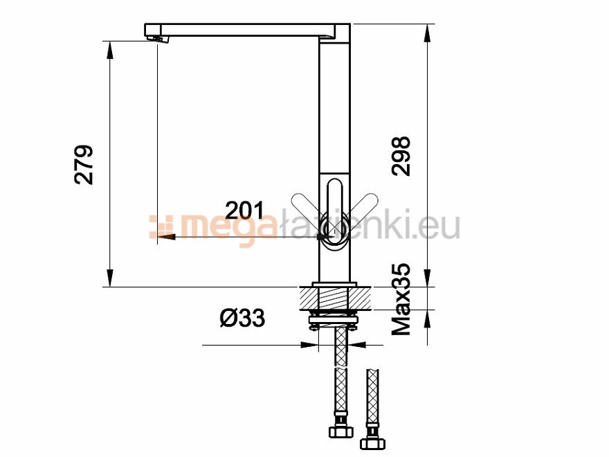 Bateria umywalkowa Boxine Kohlman QB100B