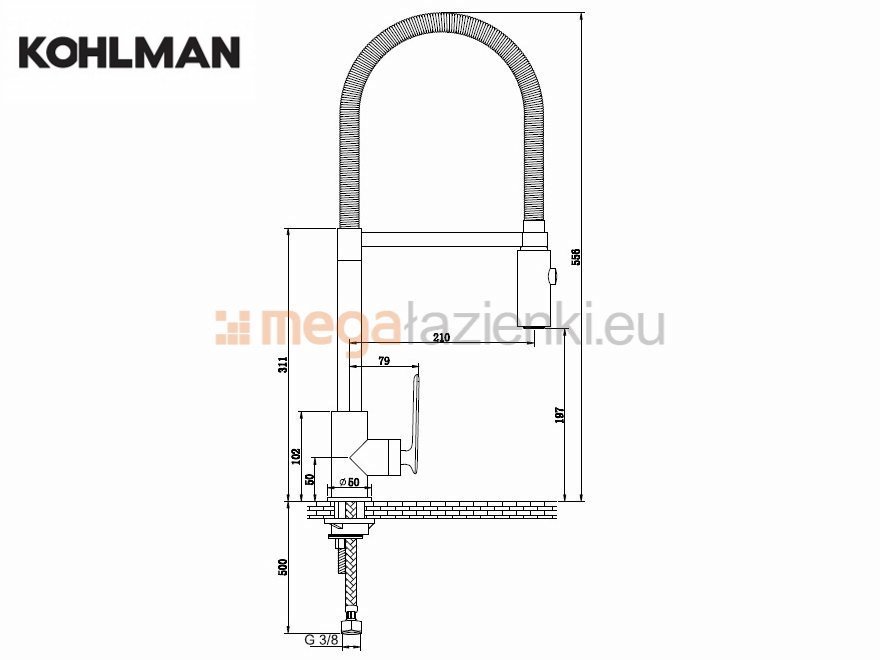 Kohlman bateria kuchenna Experience Qb140E schemat