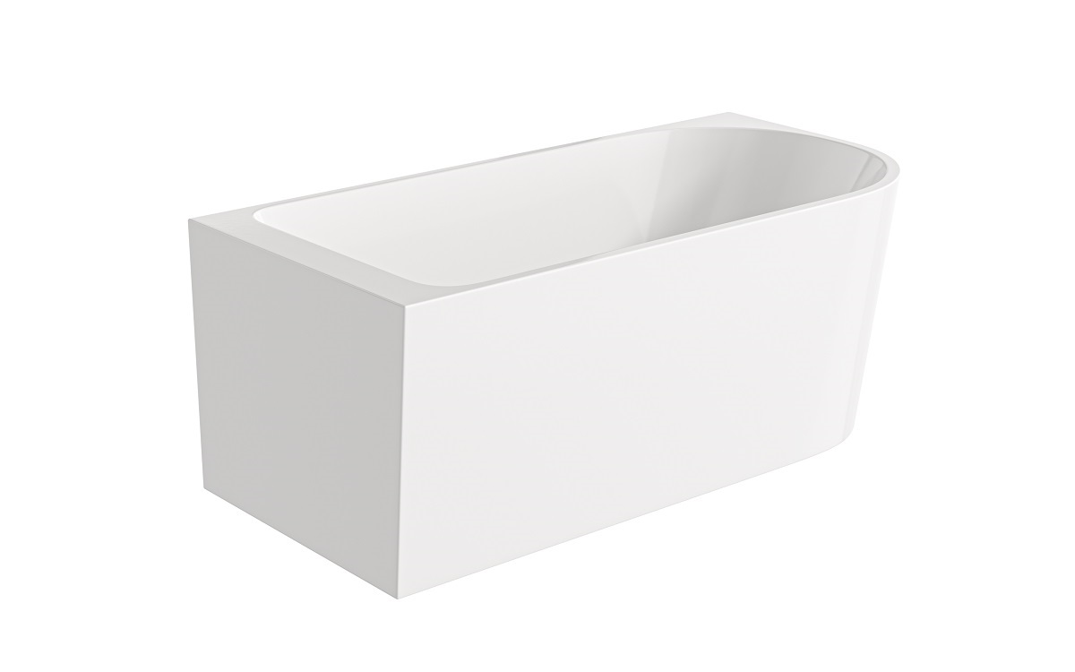 Wanna wolnostojąca przyścienna Upsala Line Evo Lewa 150x75 cm biały połysk AWW-013-150ZP-L