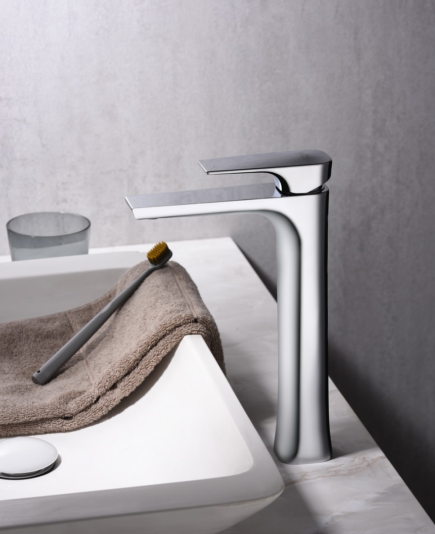 MONACO bateria umywalkowa wysoka  MON-BUW.050C kolor chrom połysk Blue Water