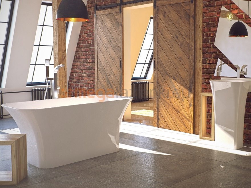 Besco Assos 160x70 wanna wolnostojąca prostokątna Mineral DuraBe megałazienki.eu