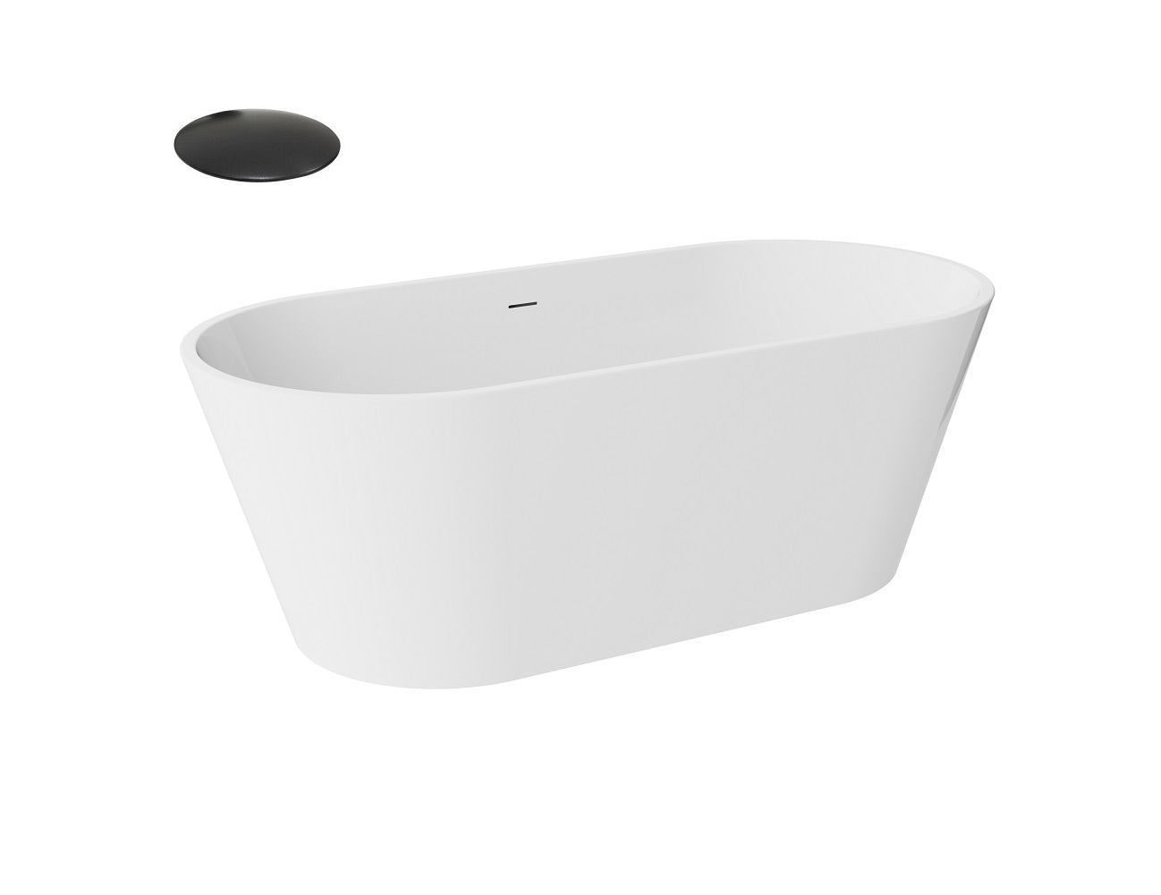 Czarny przelew Ultra Slim Besco Deeva wanna