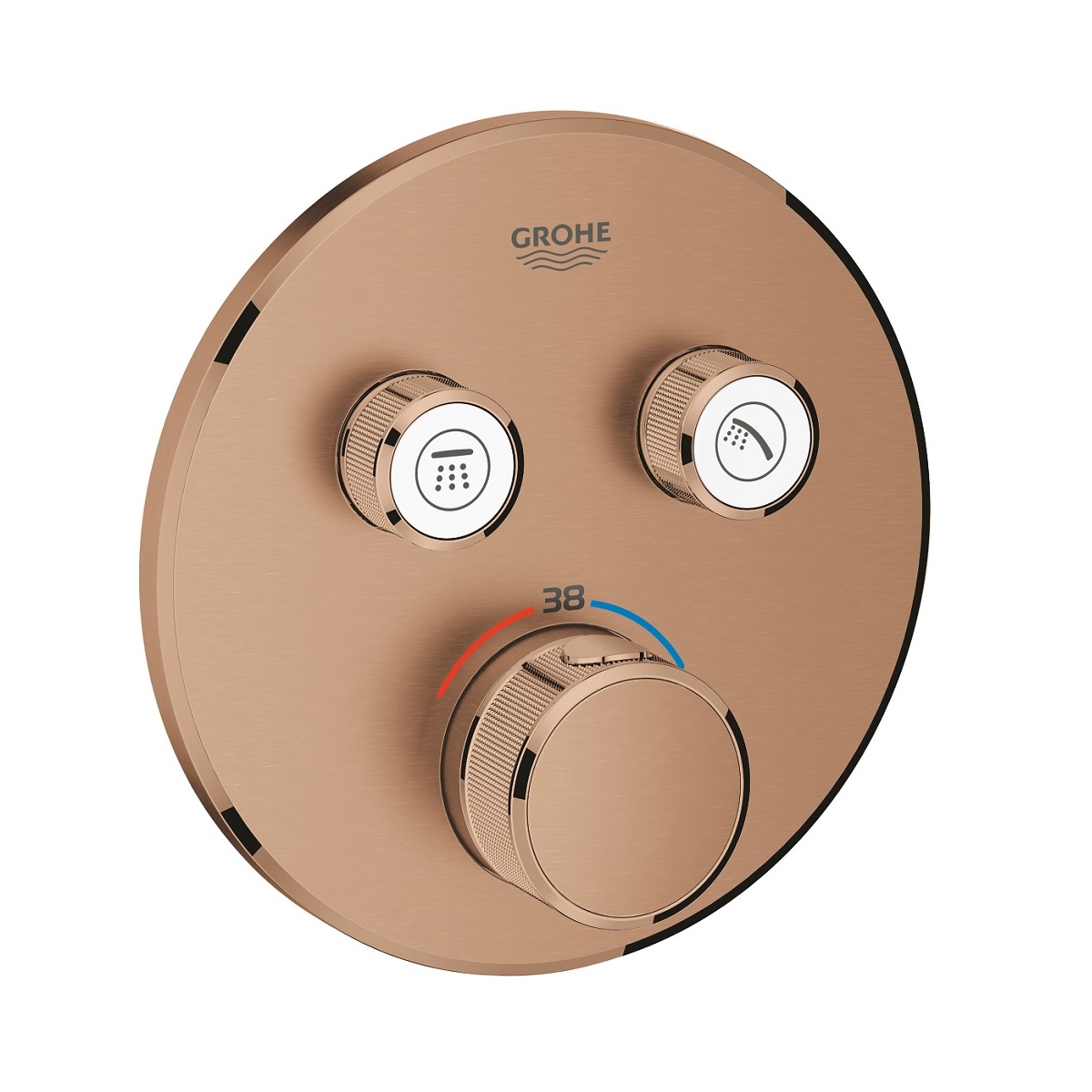 Termostatyczna bateria podtynkowa Grohe Grohtherm SmartControl miedź szczotkowana
