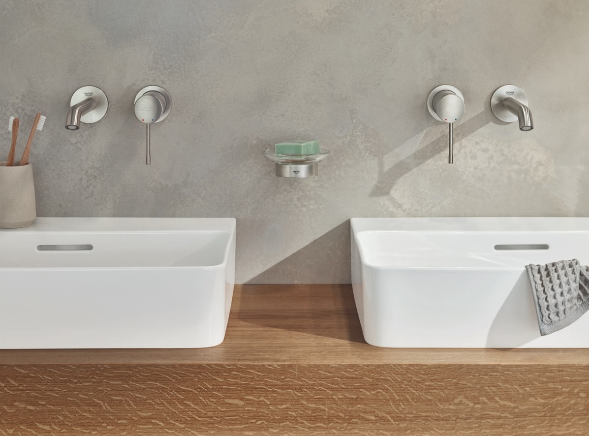 Grohe Essence podtynkowa bateria umywalkowa stal szczotkowana 29192DC1 detale