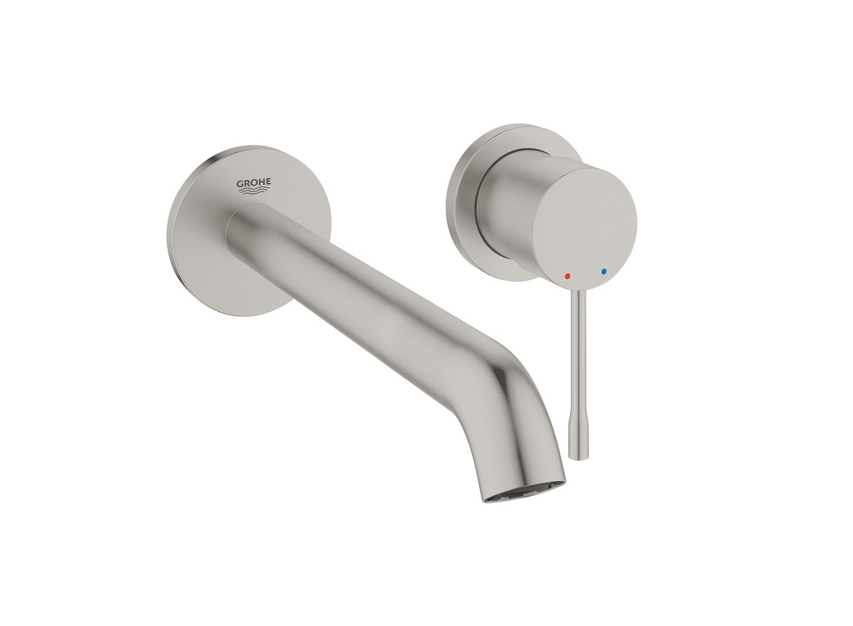 Grohe Essence podtynkowa bateria umywalkowa długa wylewka 230 mm Stal Szczotkowana 29193DC1