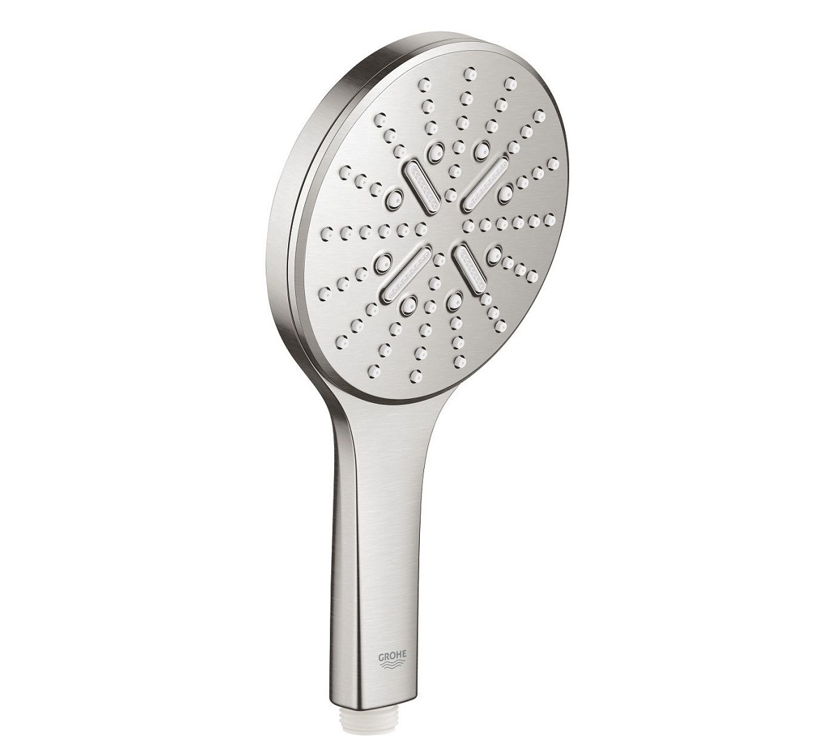 Rączka natryskowa Grohe Rainshower SmartActive 130 stal szczotkowana profil