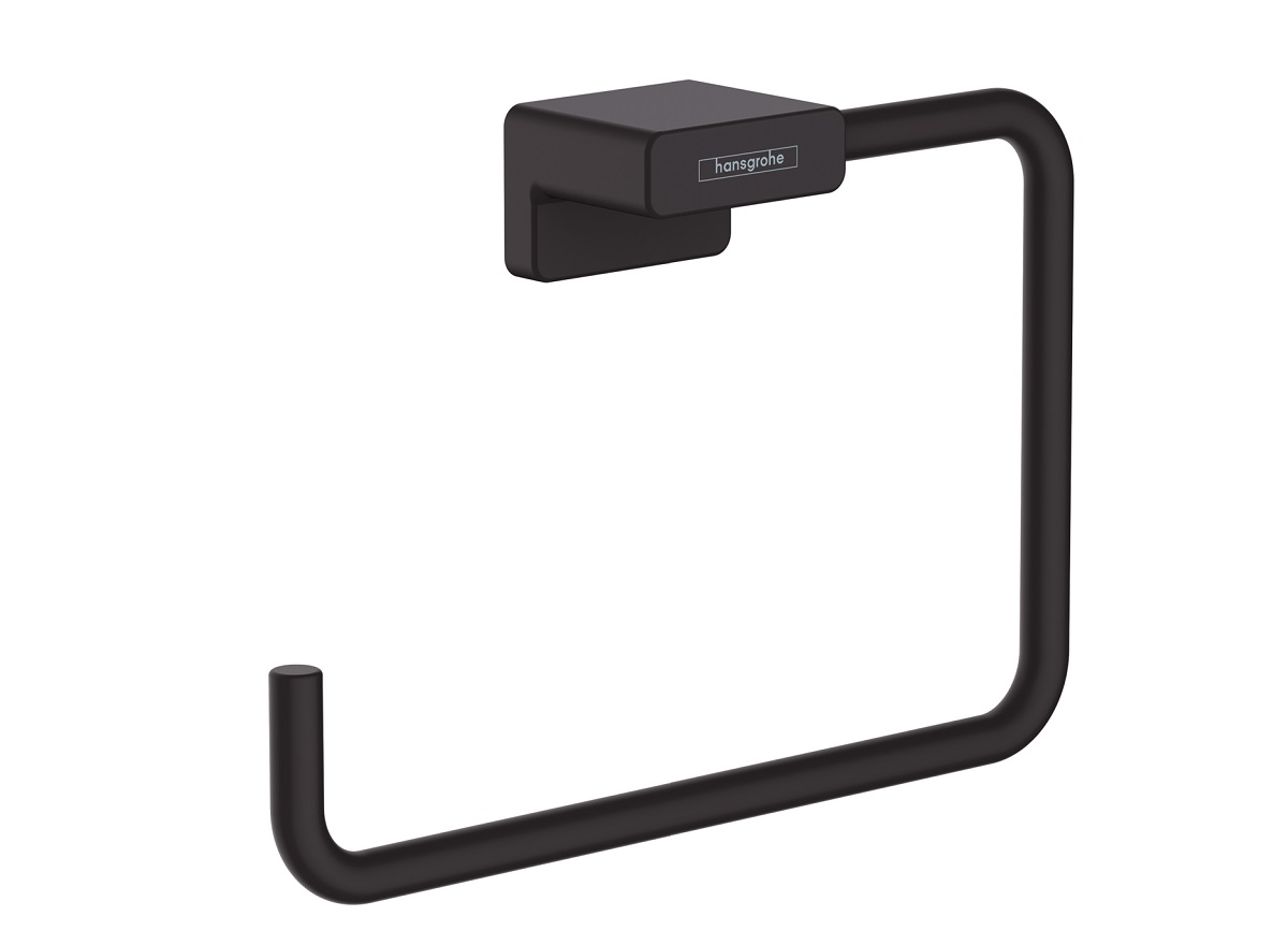 hansgrohe AddStoris Q wieszak na ręcznik Ring Czarny Mat 41754670