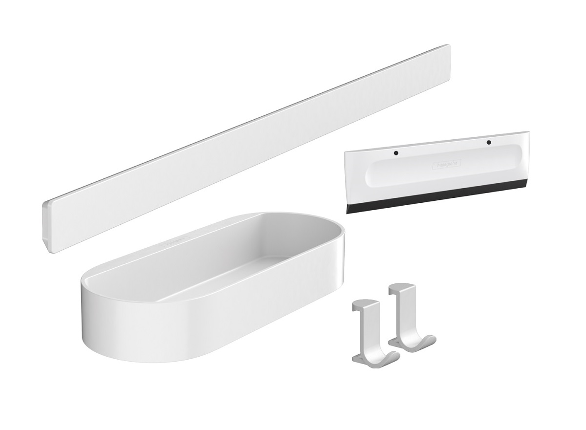 hansgrohe WallStoris zestaw akcesoriów Biały Mat 27967700w Czarny Mat 27967670