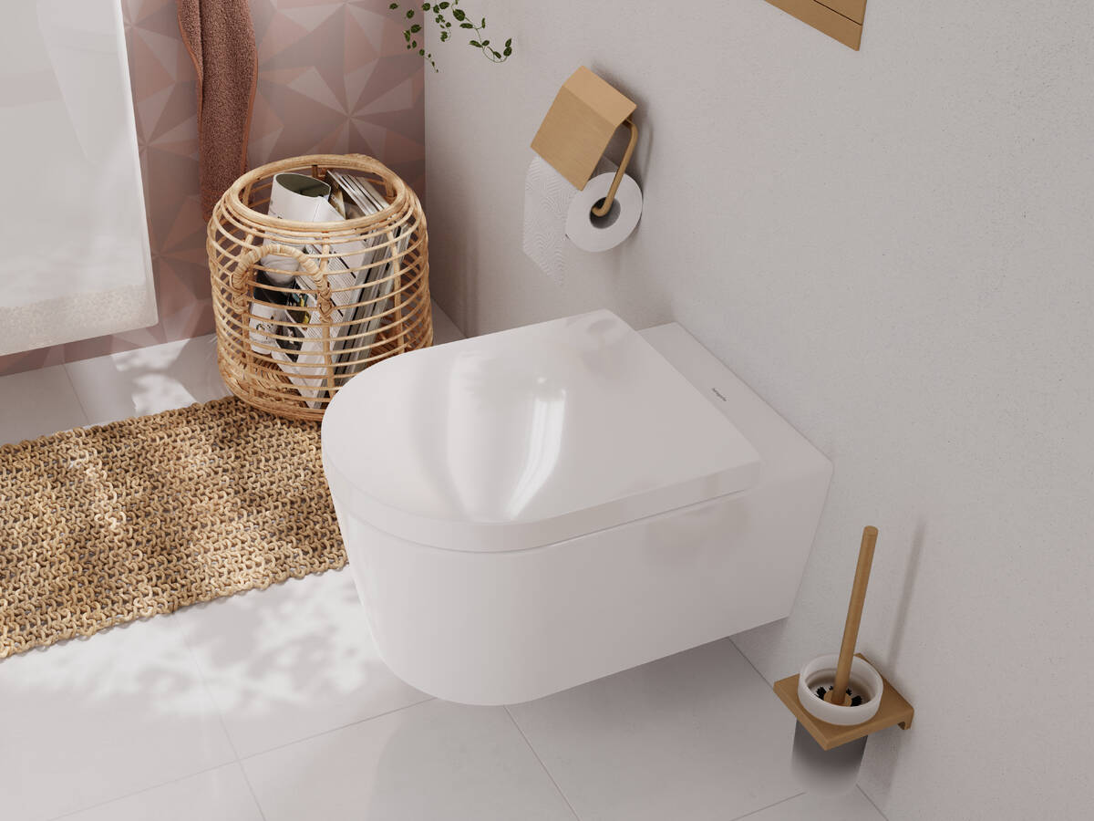 hansgrohe EluPura S zestaw miska wisząca WC 540 bezkołnierzowa AquaFall Flush z deską wolnoopadającą Original S