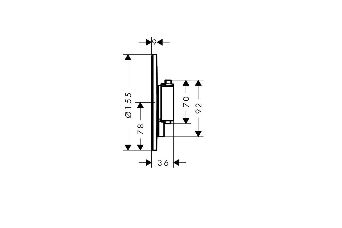 hansgrohe Ecostat Comfort S bateria termostatyczna do montażu podtynkowego, element zewnętrzny 33715340 3371500