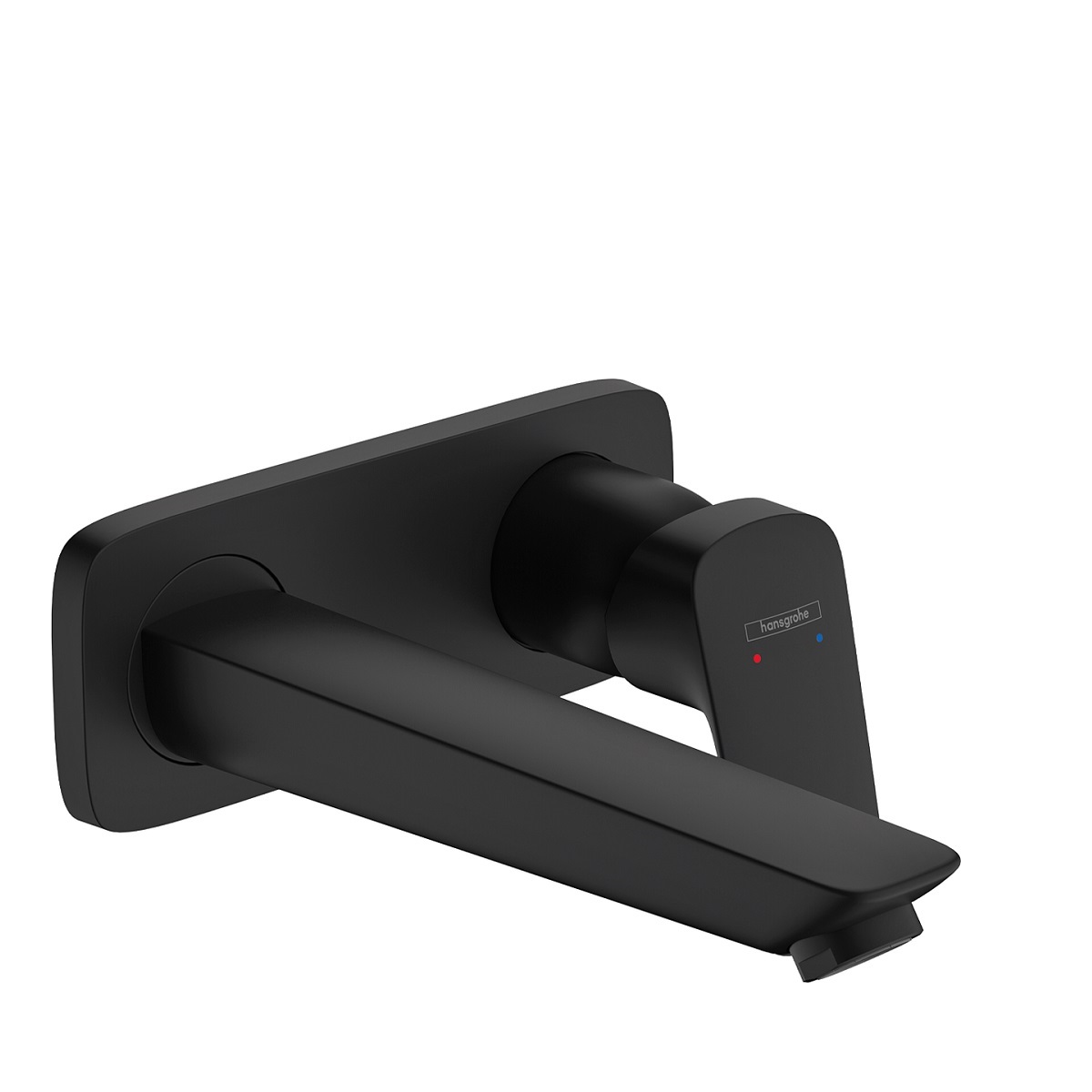 hansgrohe Logis ścienna podtynkowa  bateria umywalkowa  z wylewką 19,5 cm czarny mat