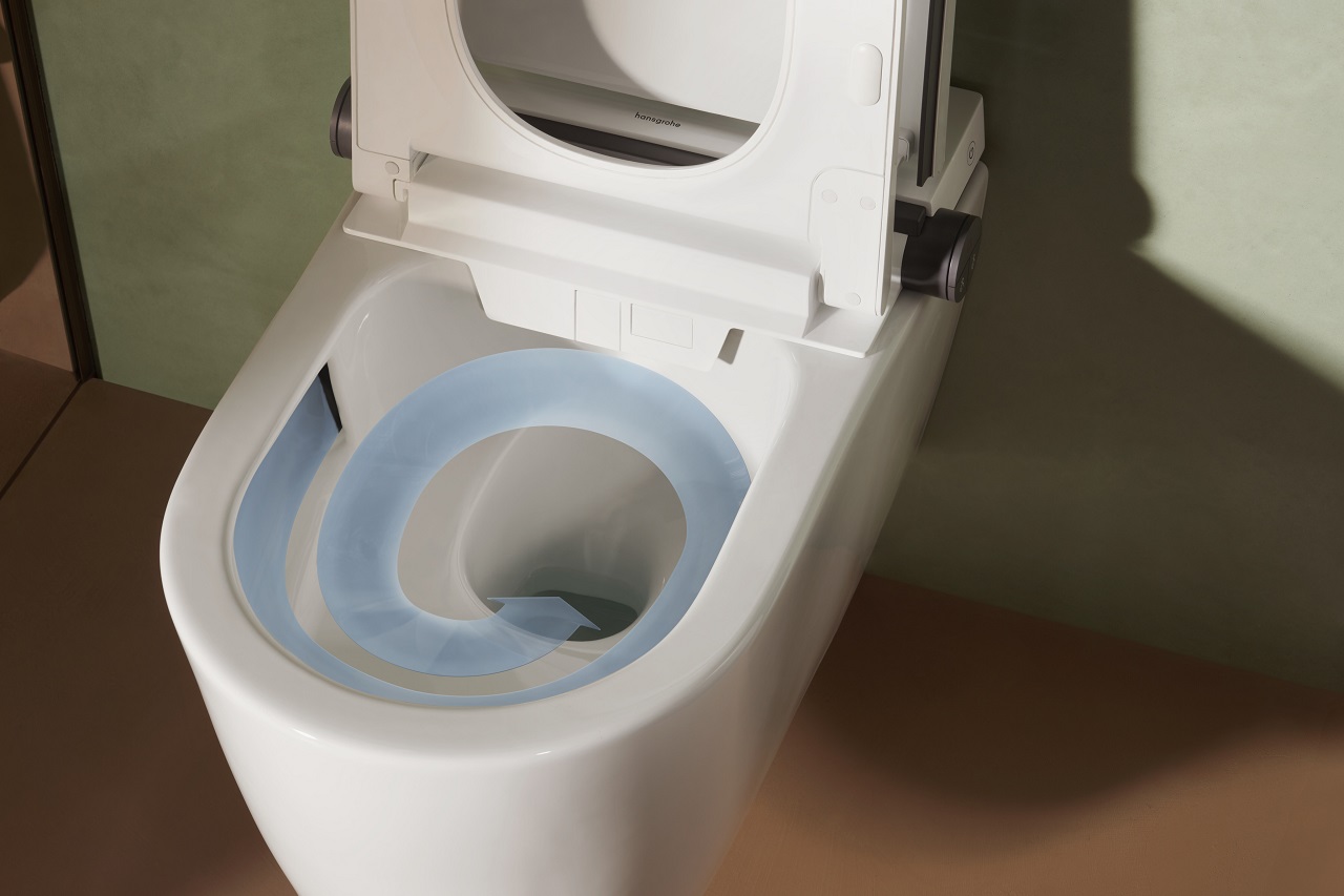 hansgrohe LavaPura AquaHelix Flush – skuteczne spłukiwanie wodnym wirem