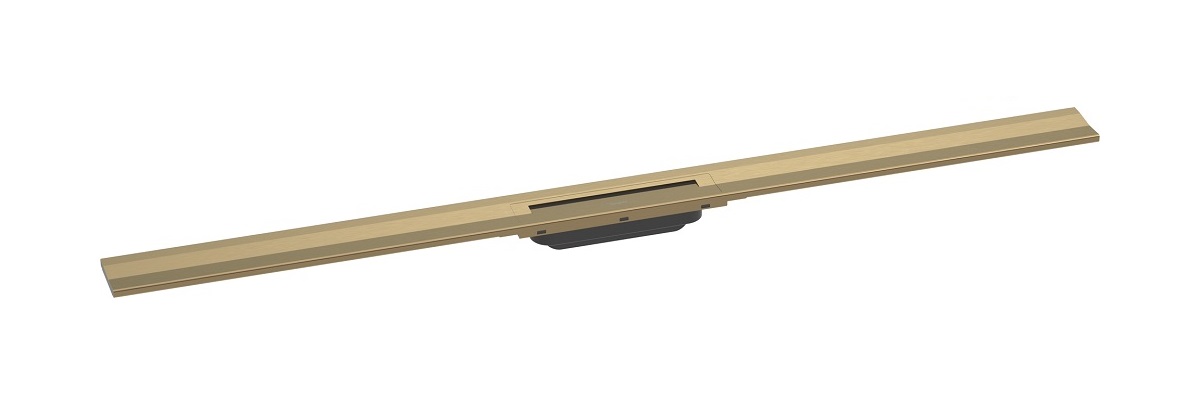 hansgrohe RainDrain Flex element zewnętrzny odpływu 120 cm z możliwością przycięcia i do montażu w podłodze przy ścianie brąz szczotkowany 56054140