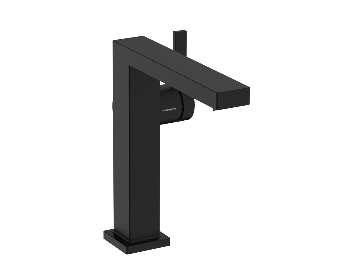 hansgrohe Tecturis E 150 Fine  bateria umywalkowa CoolStart EcoSmart z kompletem  odpływowym czarny mat 73040670