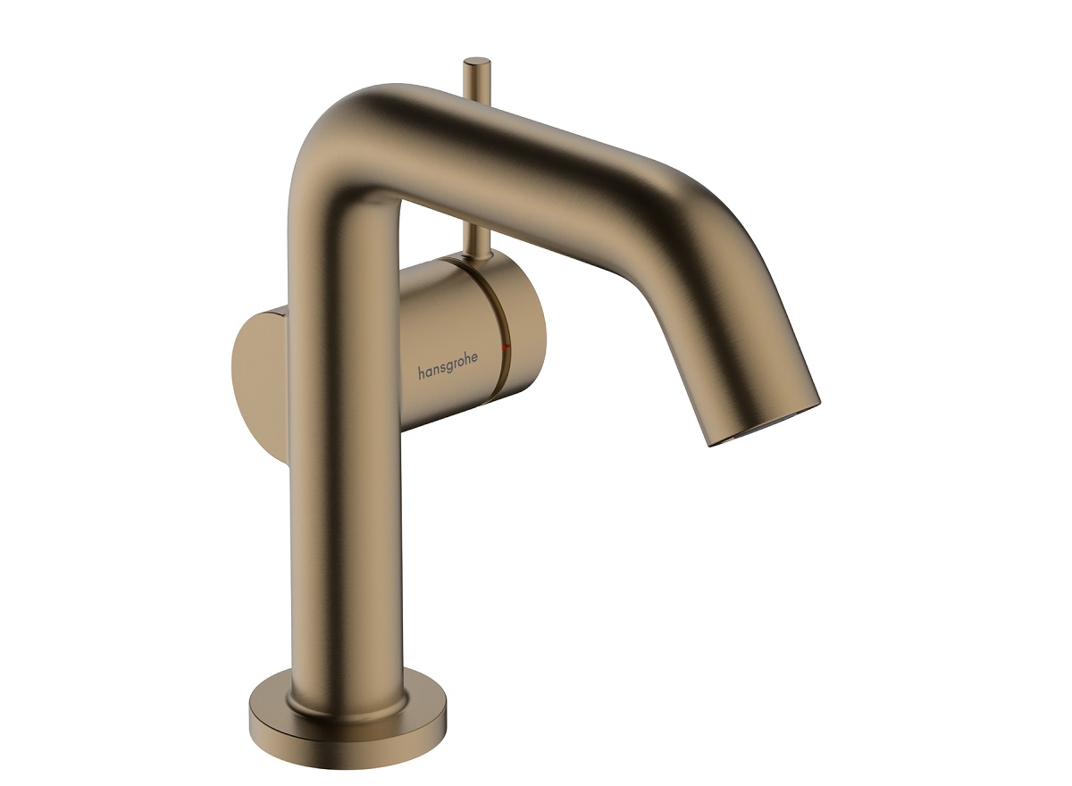 hansgrohe Tecturis S 110 Fine bateria umywalkowa CoolStart EcoSmart z kompletem odpływowym brąz szczotkowany 73320140