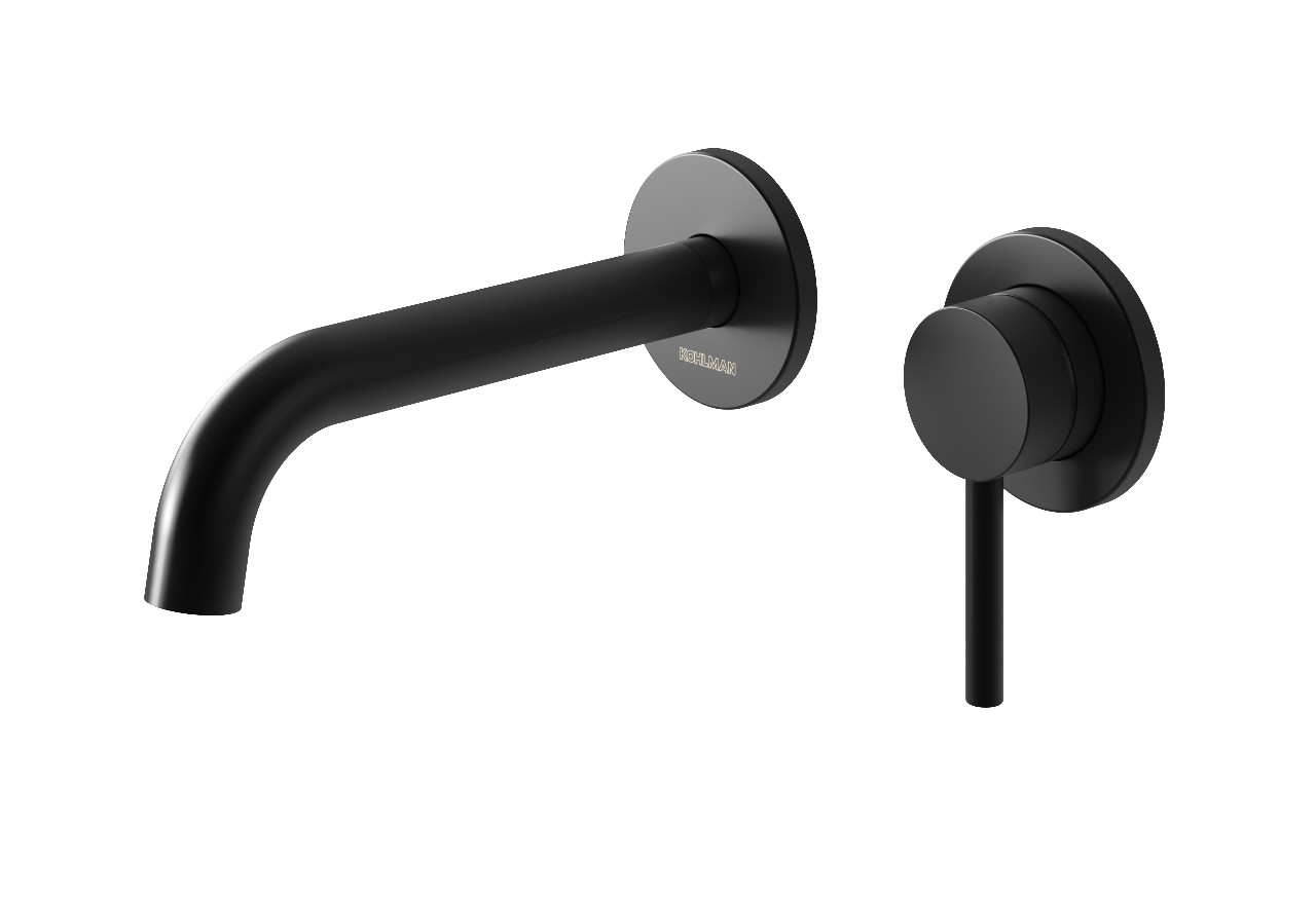 KOHLMAN Axel Black bateria umywalkowa wysoka czarny mat QW180AB