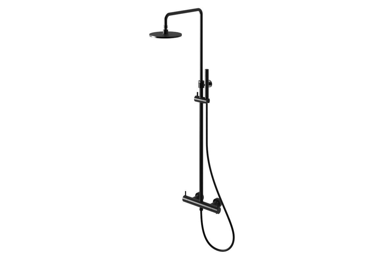 KOHLMAN Axel Black zestaw prysznicowy  QW276AB czarny mat