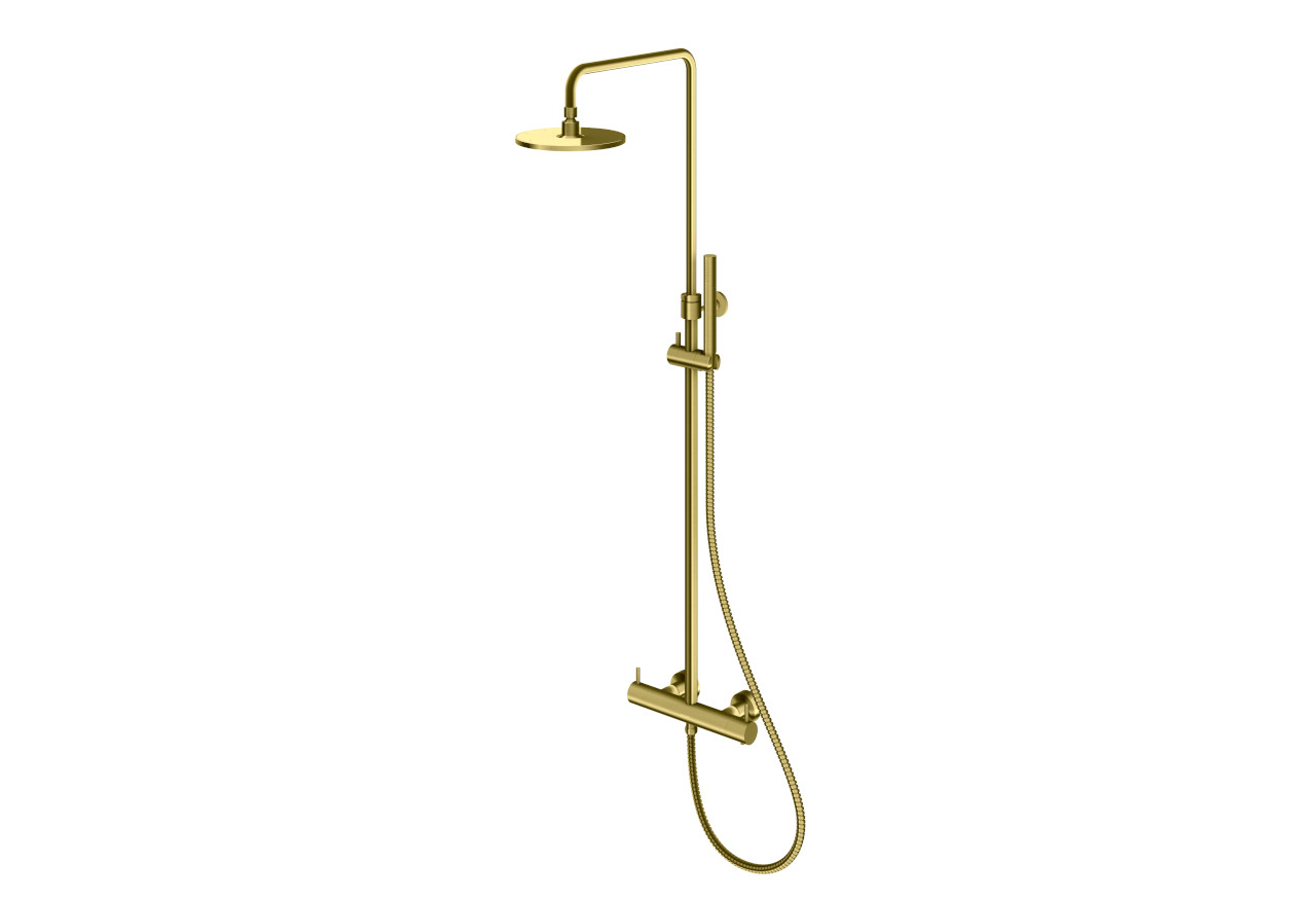 KOHLMAN Axel Brushed  Gold termostatyczny zestaw prysznicowy QW273AGDB Szczotkowane Złoto