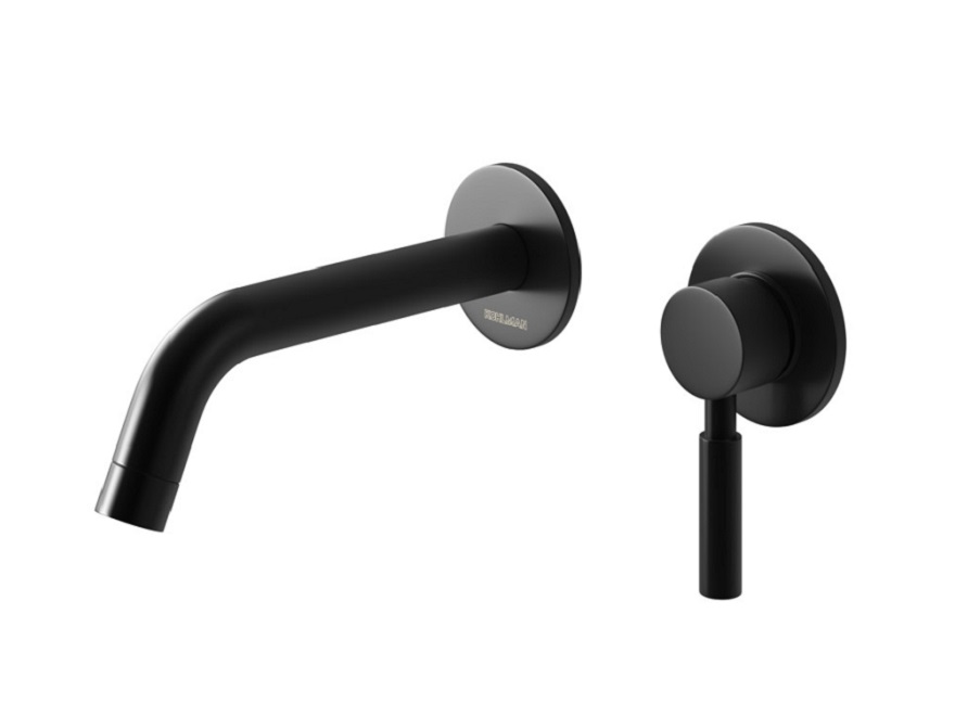 KOHLMAN Roxin Black podtynkowa bateria umywalkowa ścienna czarny mat QW180RB