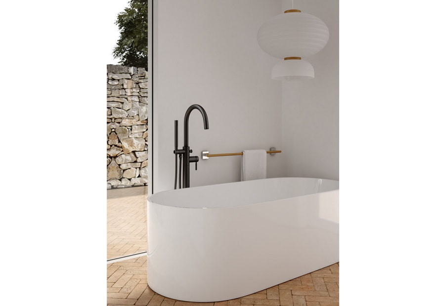 KOHLMAN Roxin Black bateria wannowa wolnostojąca czarny mat QF1165RB