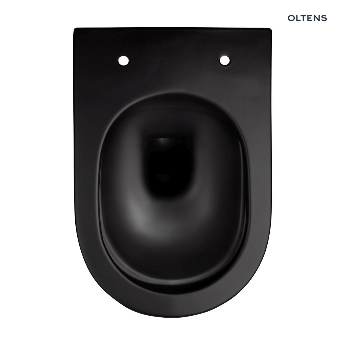 Zestaw Oltens Hamnes miska WC wisząca PureRim z powłoką SmartClean z deską wolnoopadającą Ovan Slim czarny mat 42514300
