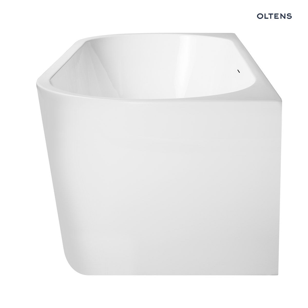 Oltens Delva wanna wolnostojąca przyścienna 150x70 cm akrylowa owalna biała 12018000