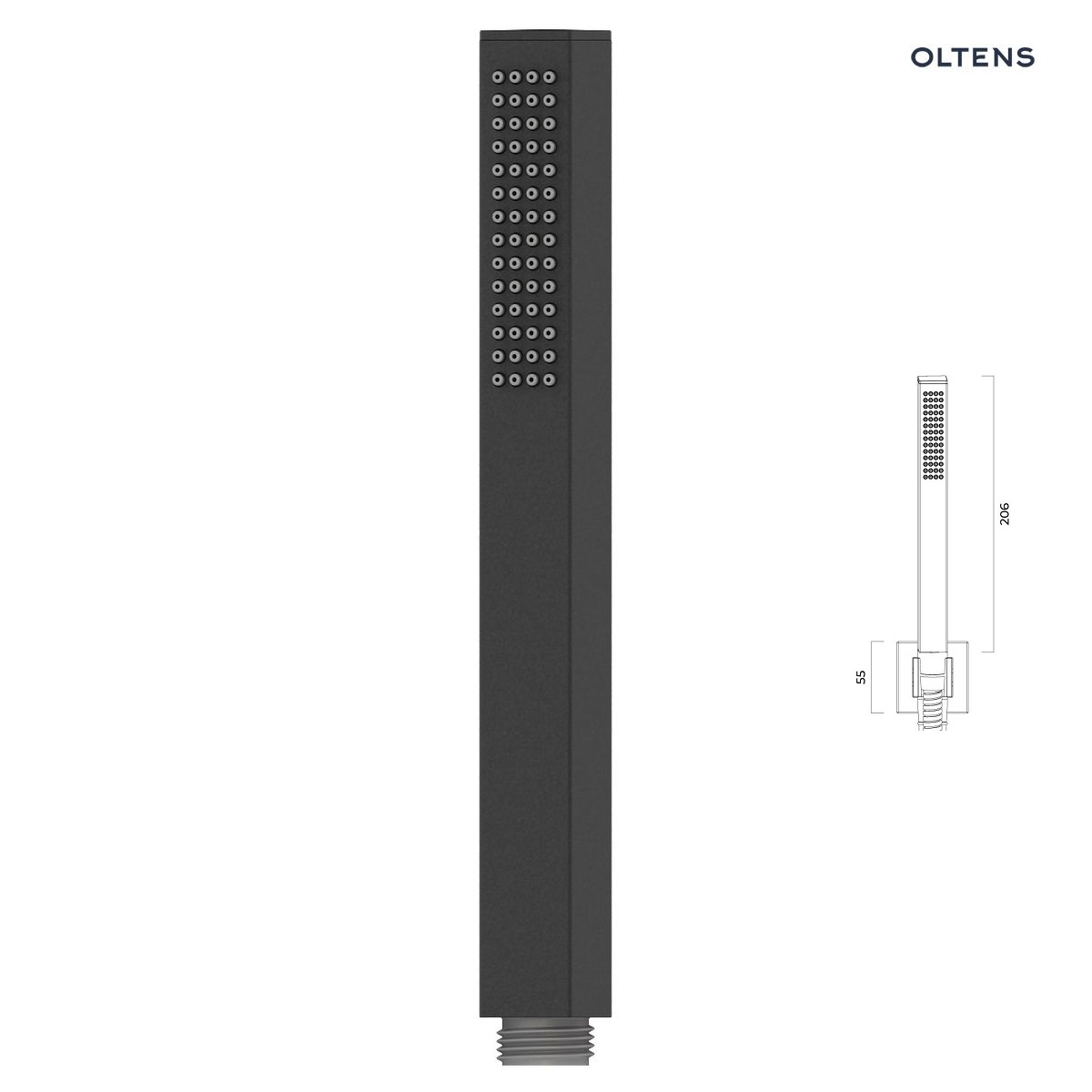 Oltens Ume słuchawka prysznicowa czarny mat 37102300