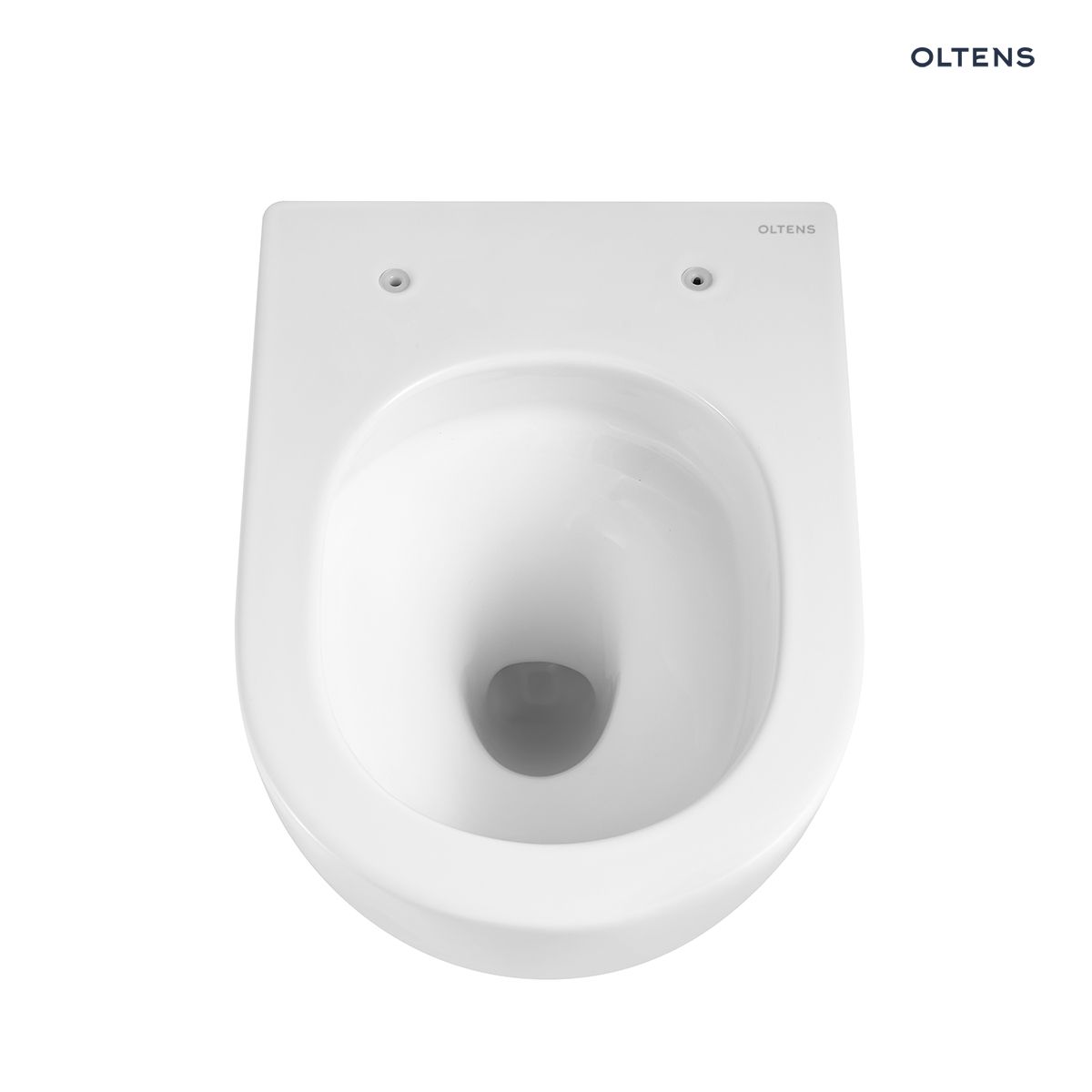 Zestaw Oltens Hamnes OneForm Kort Stille PureRim 42554000 – miska WC wisząca z deską wolnoopadającą, biały połysk