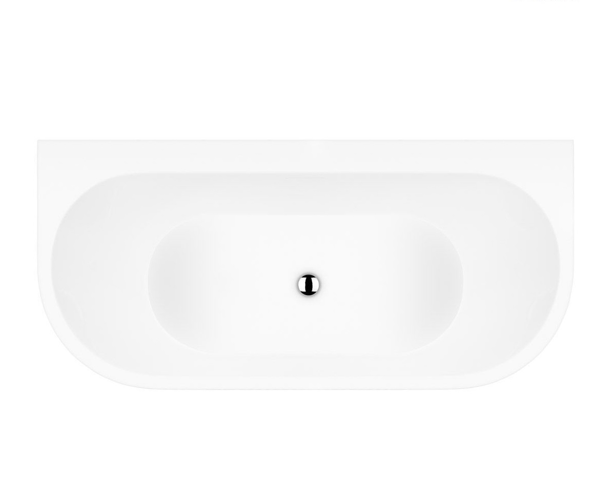 Oltens Hulda wanna wolnostojąca 170x80 cm przyścienna biały połysk 12021000