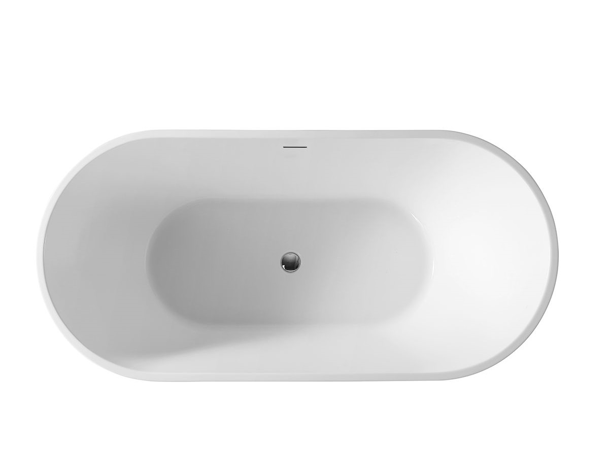Oltens Yrsa wanna wolnostojąca 150x75 cm owalna akrylowa biała 12022000