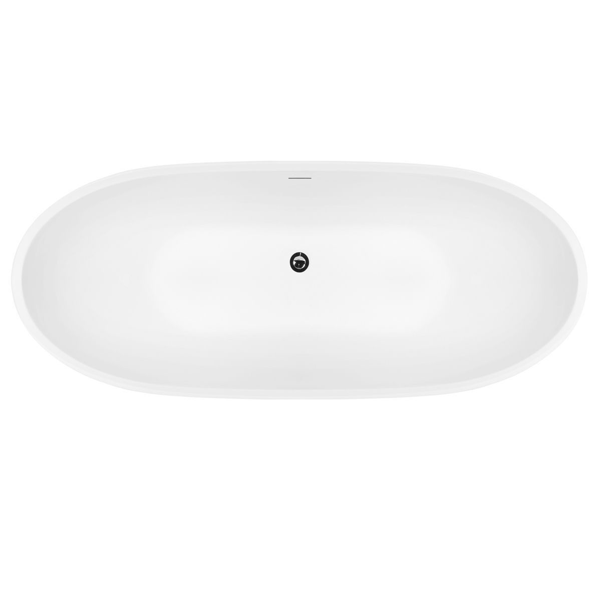 Oltens Folda wanna wolnostojąca 170x72 cm owalna akrylowa biała 12010000