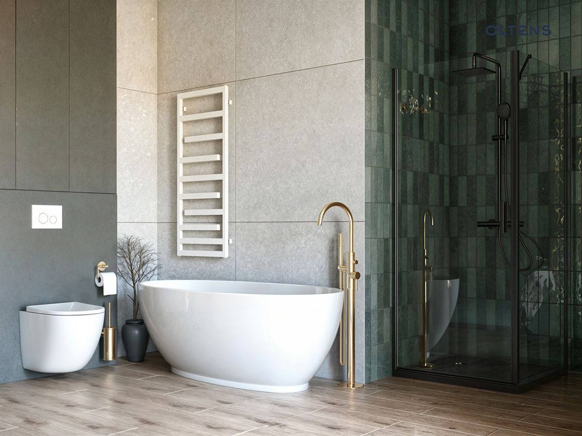 Oltens Daven wanna wolnostojąca 160x80 cm owalna akrylowa biała 12009000