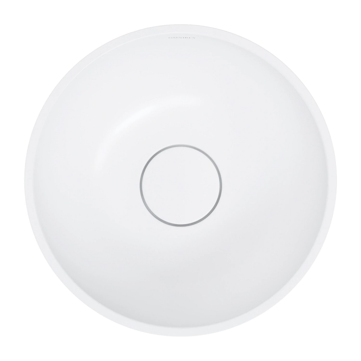 Omnires Shell M+ umywalka nablatowa Ø35 cm Biały Mat SHELL350UNBM