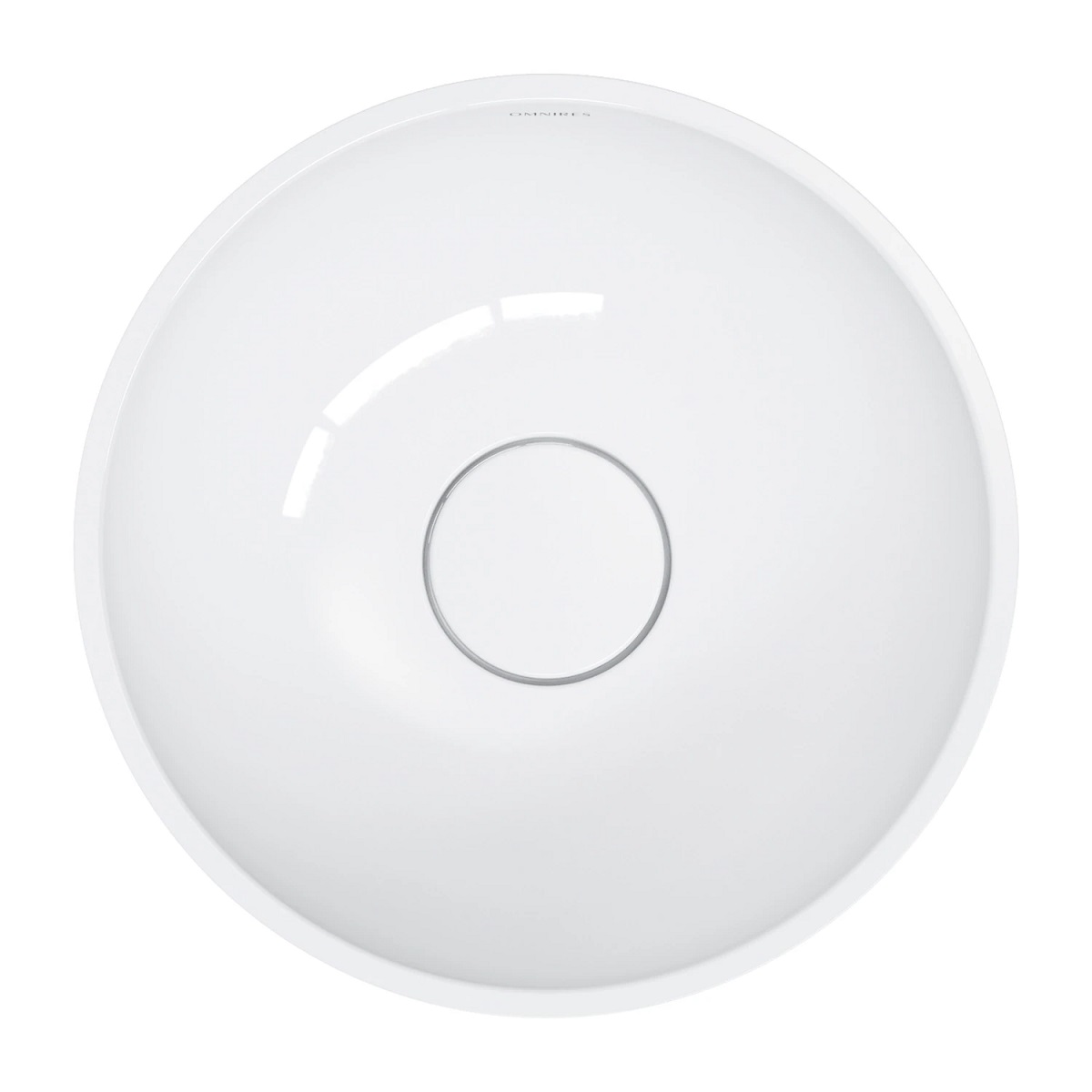 Omnires Shell M+ umywalka nablatowa Ø35 cm Biały Połysk SHELL350UNBP