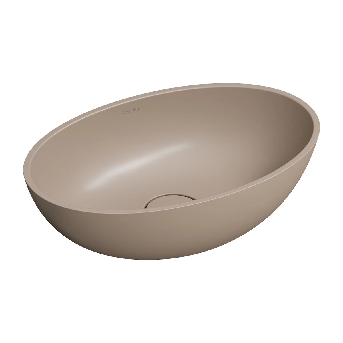 Omnires Shell M+ umywalka nablatowa 50 x 32 cm Dune Beige Mat SHELL500UNDB