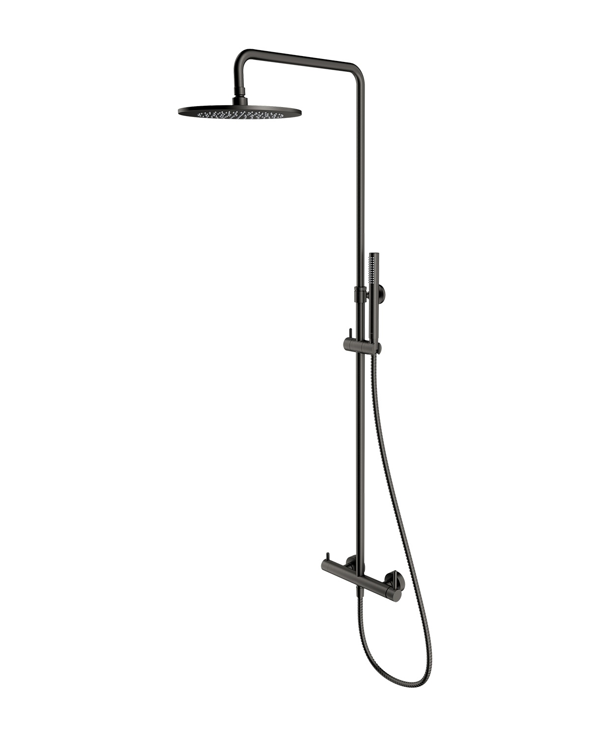 Omnires Y zestaw prysznicowy natynkowy z deszczownicą ø 25 cm grafit Y1244MGR