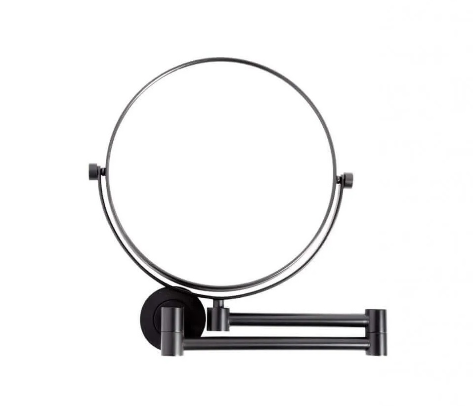 lusterko kosmetyczne obrotowe  proste/powiększające 3 x  czarny mat 22.01130-Be  proste/powiększające 3 x  chrom połysk 22.01130