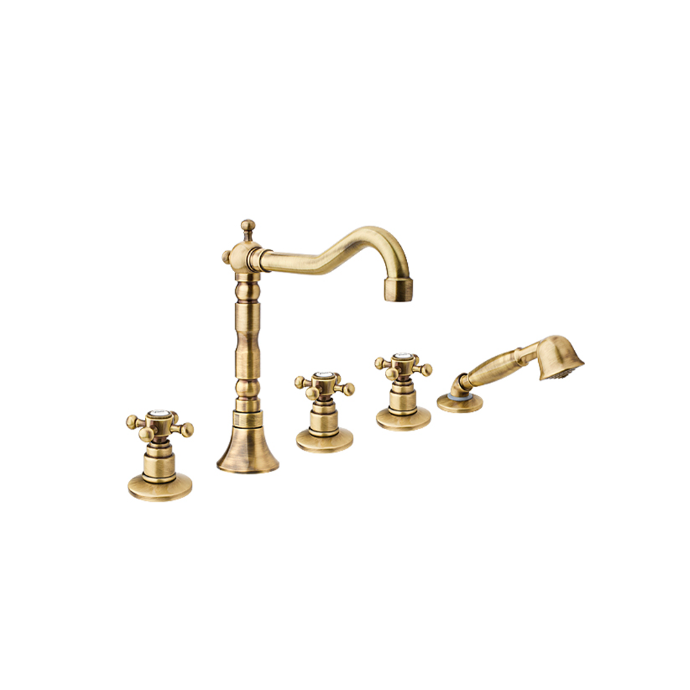 REITANO Atea 5-otworowa bateria wannowa R 388 bronzo