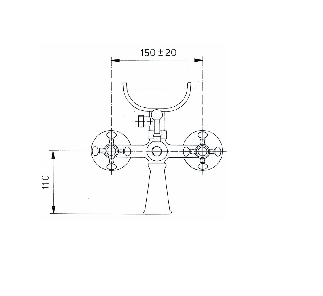 REITANO Atea kompletna bateria wannowo-natryskowa R 301 bronzo  schemat