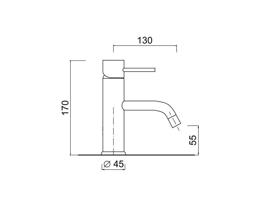Giulini Giovanni Futuro bateria umywalkowa  czarny mat 6533 schemat