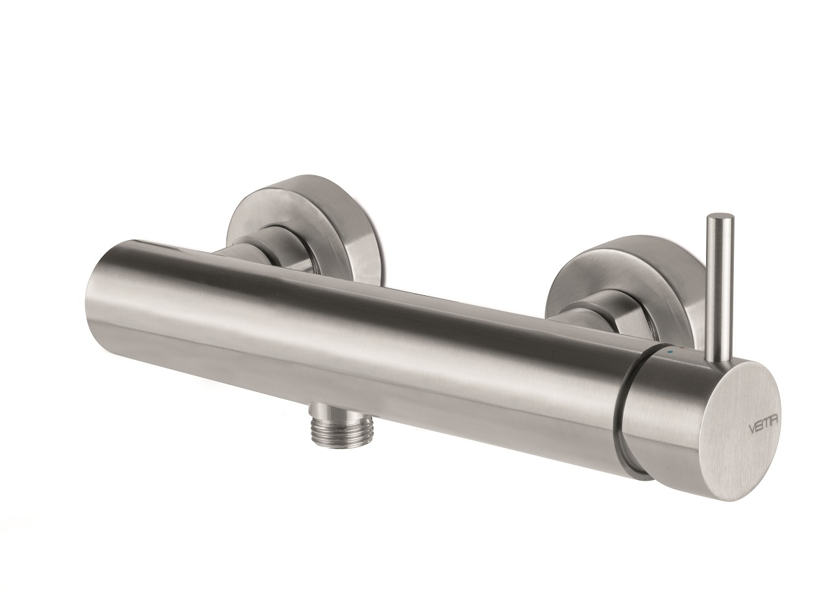 Vema Tiber Steel bateria natryskowa ścienna Inox stal nierdzewna V17090
