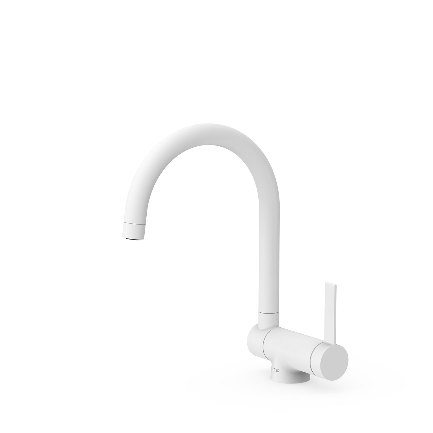 Tres bateria Kuchenna ze składaną wylewką Biały Mat 23033502BM